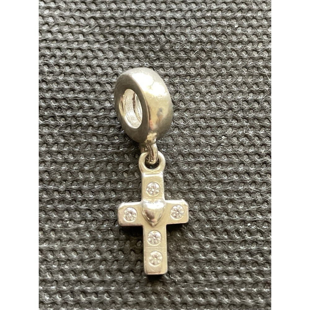 ALE 925 retired Pandora sterling silver cross dangle Charm